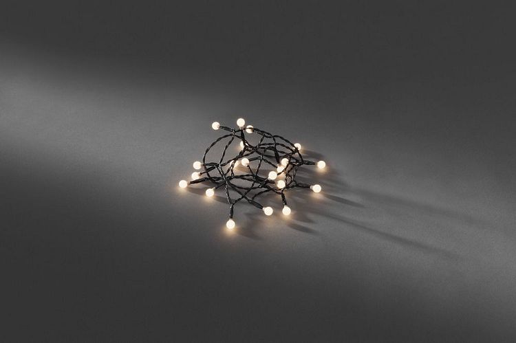 Konstsmide Weihnachtsbeleuchtung  LED Globelichterkette 50 warmweiße Dioden