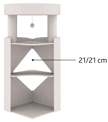 TRIXIE Kratzbaum Cat Tower Arma 54x54x98cm grau/blau/grau