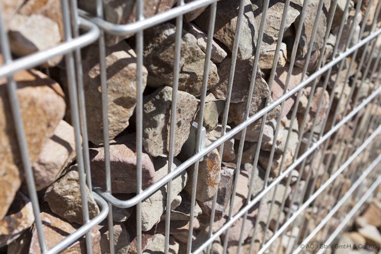 dz Gabionen-Korb JUMBO 1000 inklusive Pfosten zum Einbetonieren