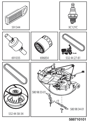 Husqvarna Gartentraktoren TC 238, 96051013701, 2015-12