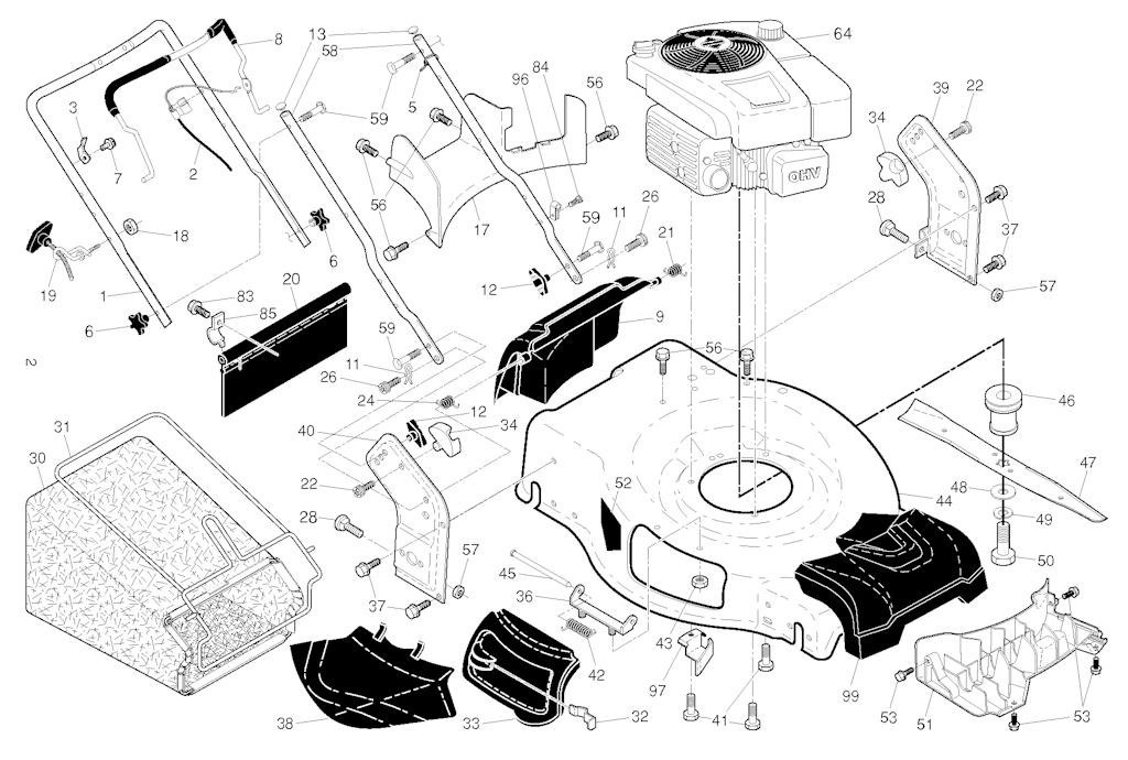 Explosionszeichnung Ersatzteile