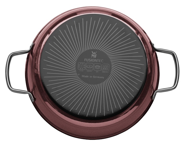 WMF Fusiontec Mineral Schmorpfanne mit Glasdeckel, 24 cm, Rose Quartz