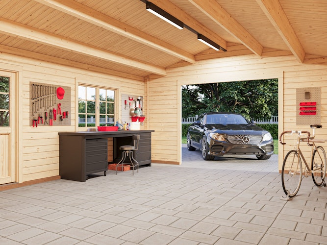 Palmako Garage Roger 23,9 m² - 44 mm - ohne Tor