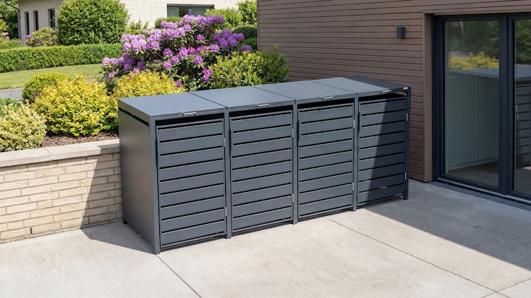 Weka Metall Mülltonnenbox Gary (für 1-4 Mülltonnen)