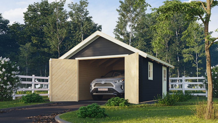 Karibu Garage Blockhausgarage 38 mm