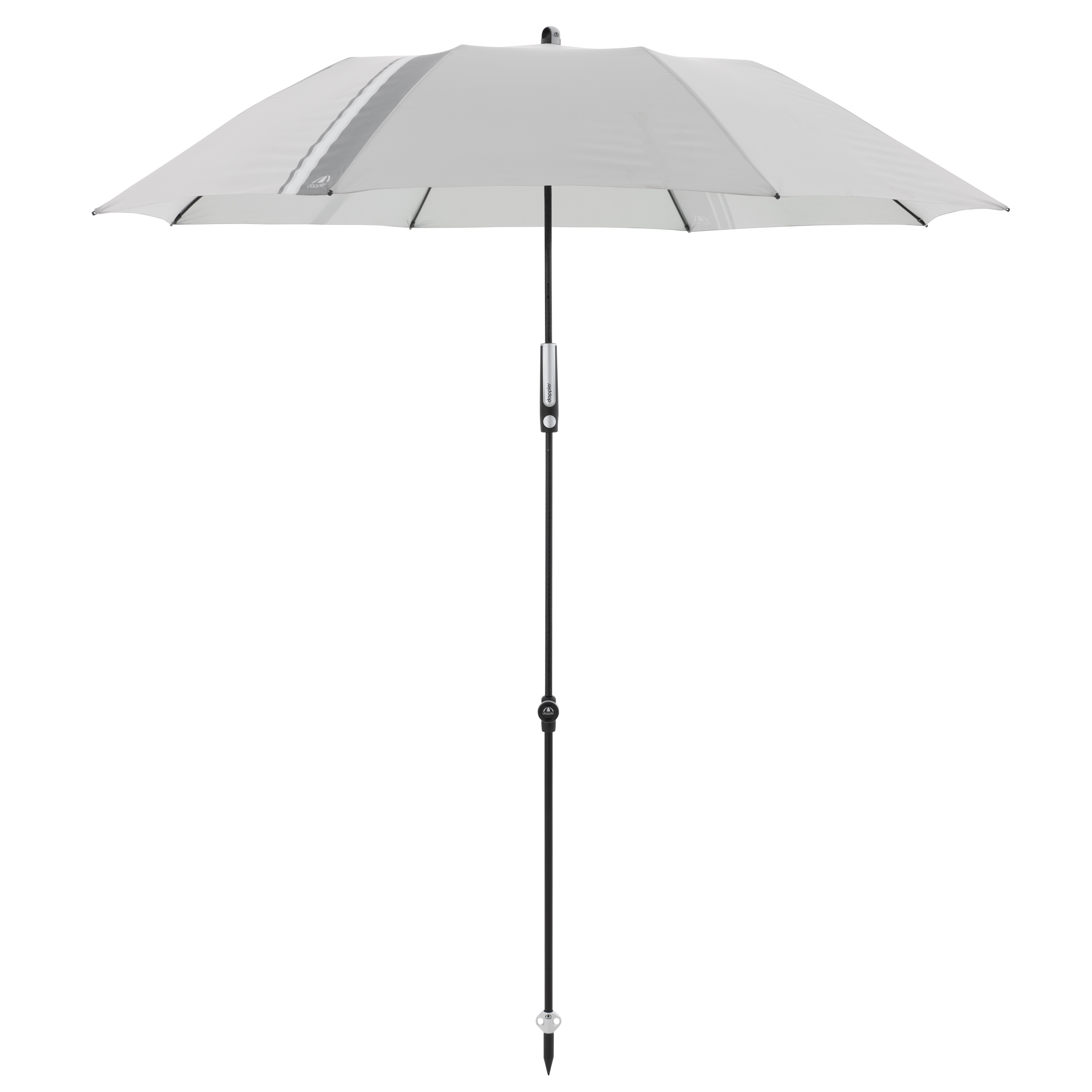 doppler Mittelmastschirm EXPERT 160 Manual Multi, Aluminium Anthrazit / 100 % Polyester 70 g/m² Hellgrau