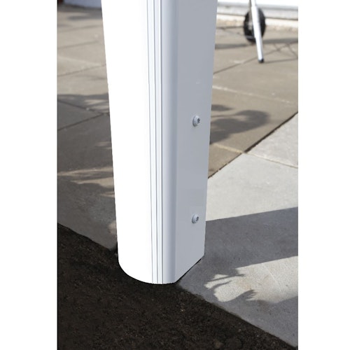 Skan Holz Aluminium Terrassenüberdachung Modena Breite 434 cm mit Echtglas-Dach