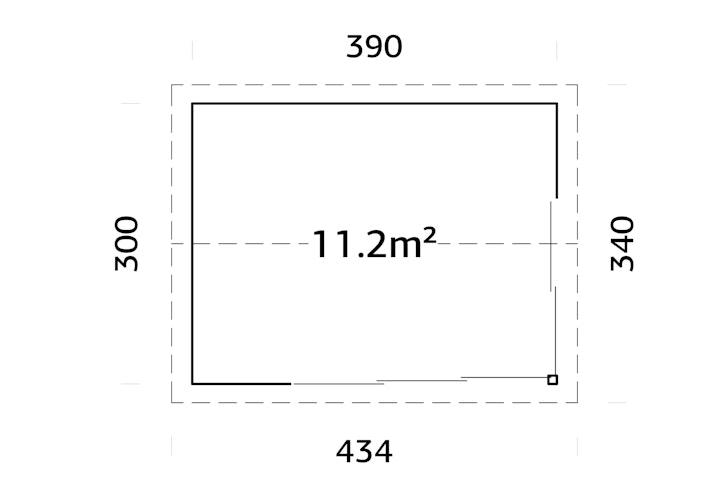 Palmako Gartenhaus Amanda 11,2 m² Slide - 44 mm