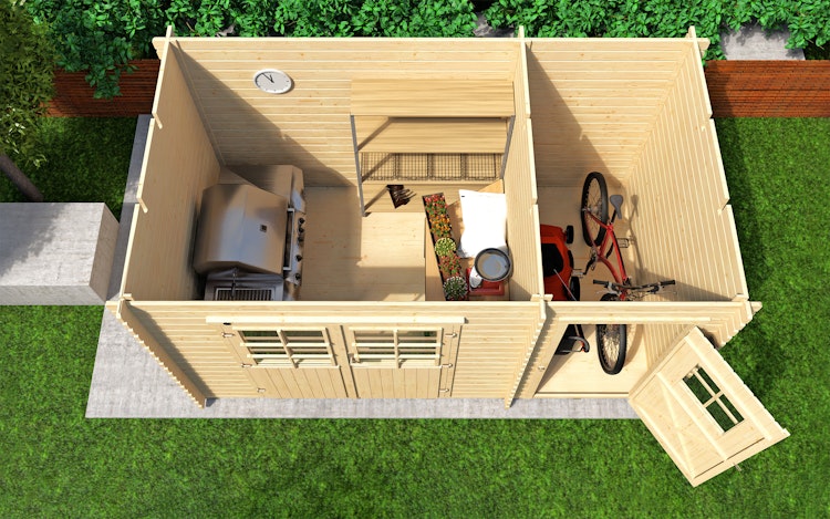 Weka Gartenhaus 254 - 28 mm