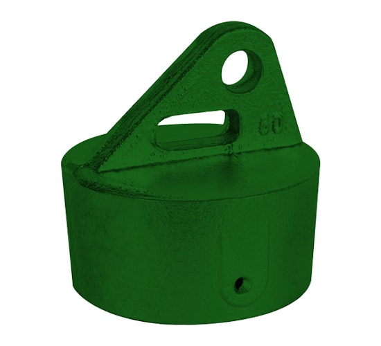 Alberts® Strebenkappe, Aluminium, grün Kst.b. RAL 6005, für Pfosten ⌀60 mm 655136