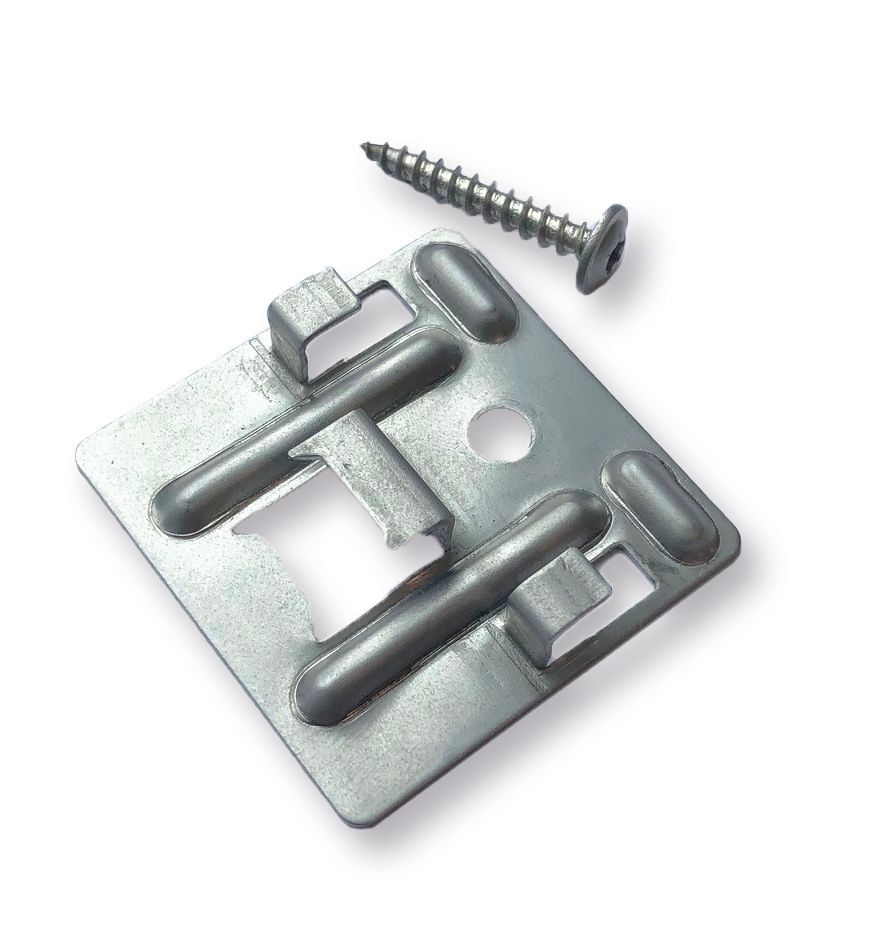 COBRA FASTENER Symphony Clip, Edelstahl 100 Stk. inkl. Holzschrauben & Bit