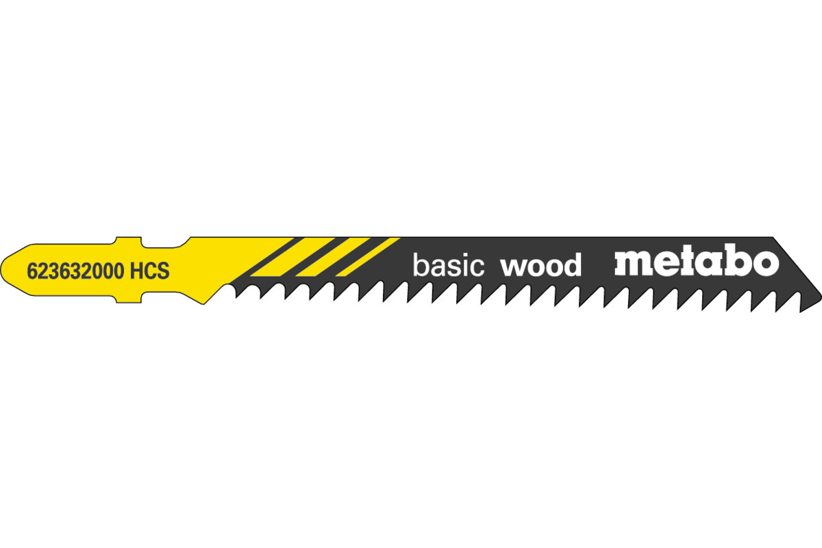 Metabo 25 Stichsägeblätter "basic wood" 74/ 3,0 mm HCS Type 23632