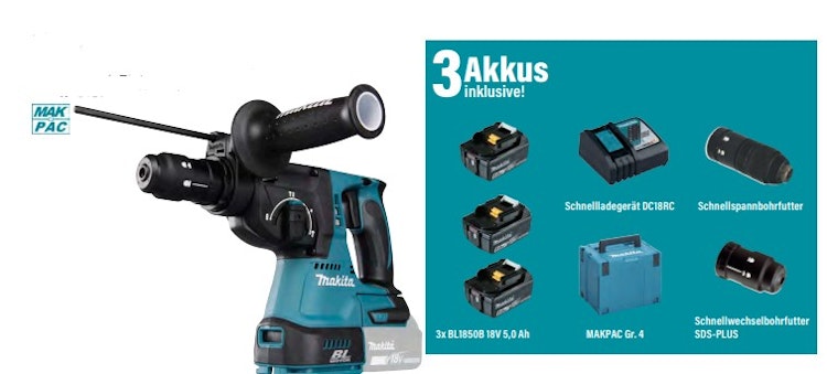Makita Akku-Kombihammer DHR243RT3J
