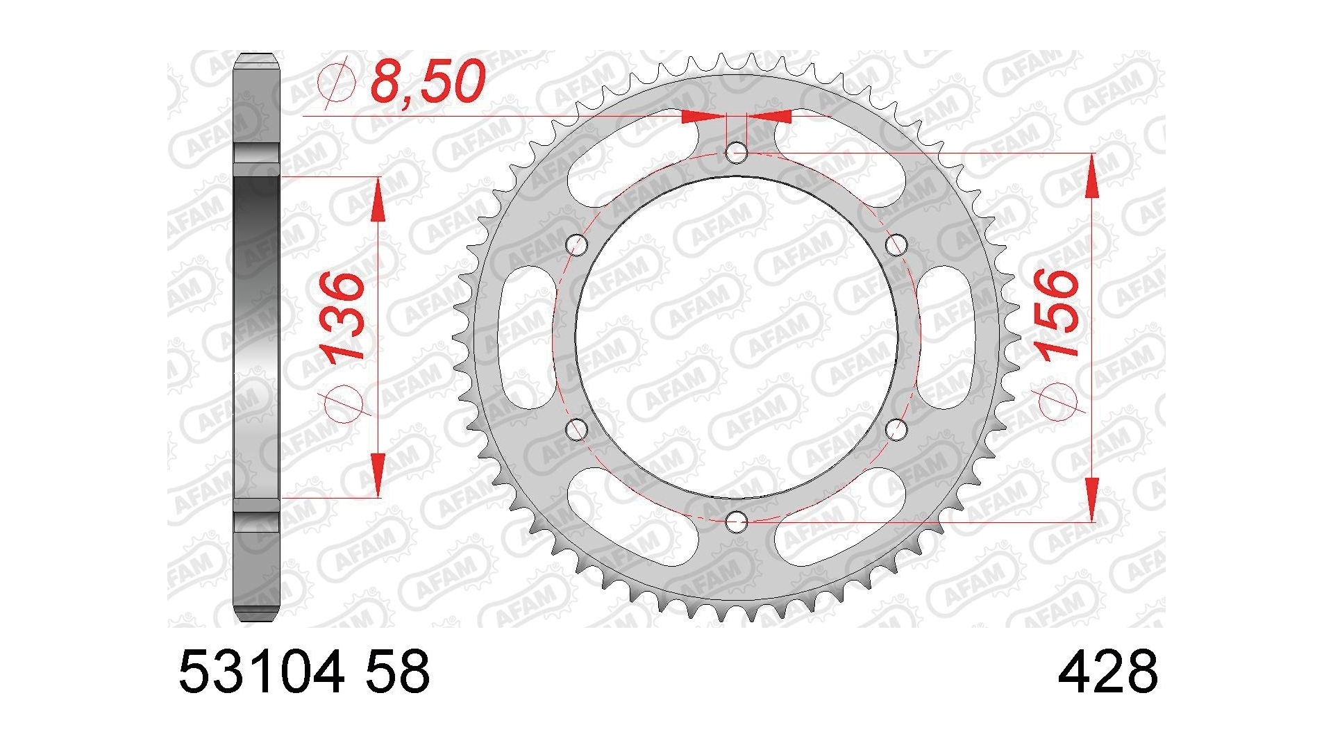 Afam Kettenrad 53104
