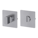 Vorschaubild Griffwerk FRAME | DESIGN MANUFAKTUR ROSETTE -Edelstahl matt Rosettenpaar eckig -Prontofix -WC