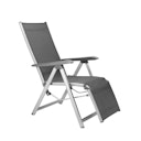 Kettler Relaxsessel BASIC PLUS, Aluminium Silber / Outdoorgewebe Anthrazit