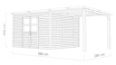 Vorschaubild Bertilo Gartenhaus Borkum 2 Inkl. Schleppdach - 19 mm