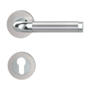 Vorschaubild Griffwerk SIMONA Schraubtechnik GK4 -Chrom/Nickelmatt/Edelstahl  Rosettengarnitur -Schraubt. -PZ -TS 40-45mm