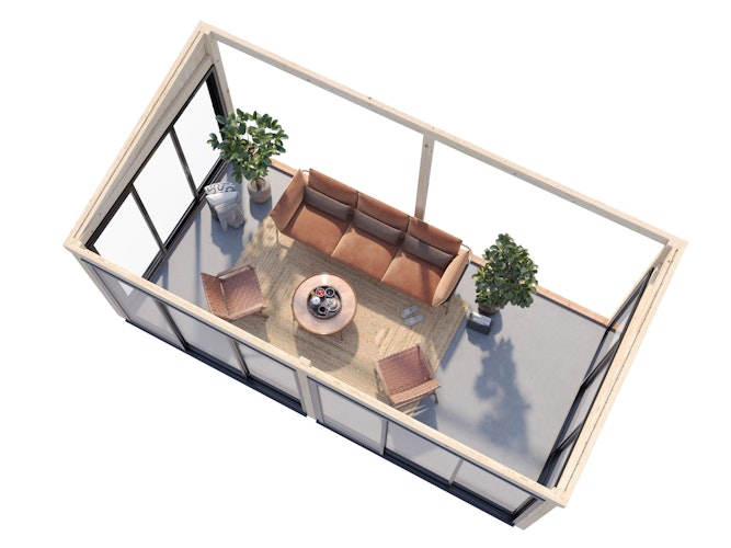 Palmako Glashaus Lumi 16,2 m² (Wintergartenanbau) - Slide