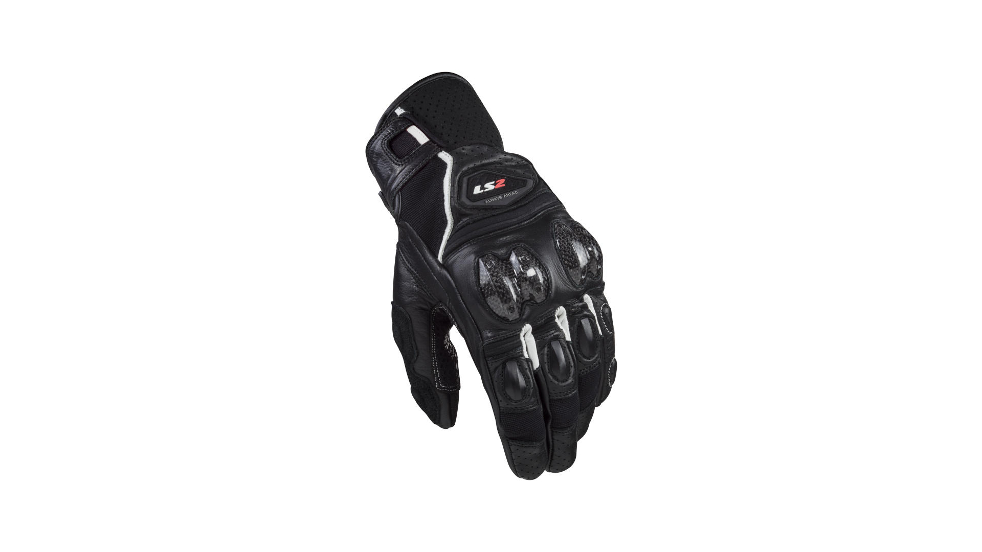 LS2 Handschuh Spark II Herren - Schwarz/Weiß [Größe XXL]