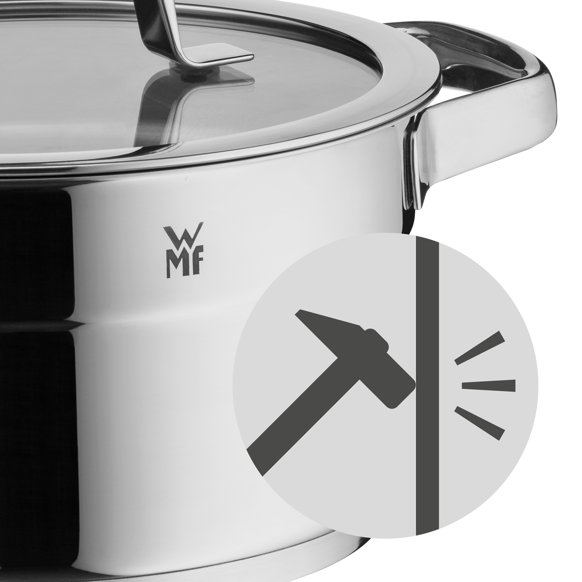WMF Fleischtopf Compact Cuisine Ø 24 cm mit Glasdeckel