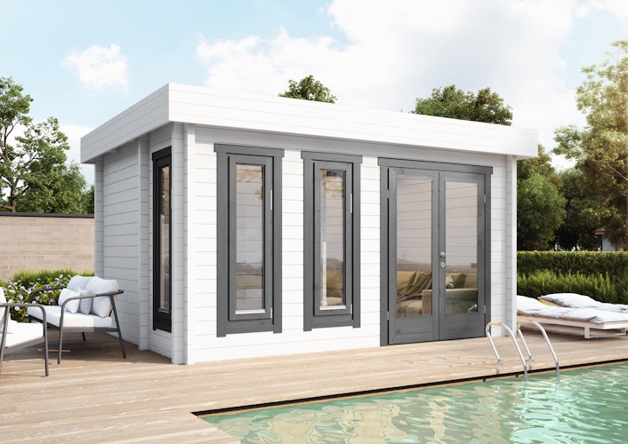 Wolff Finnhaus Saunahaus Eurika 70 de luxe isolierverglast