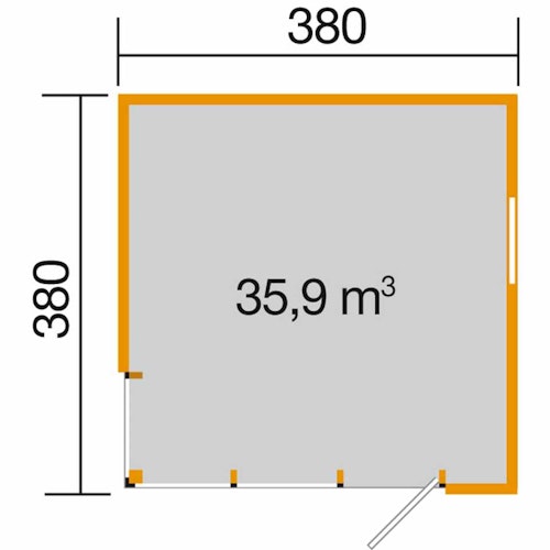 Weka 45 mm Gartenhaus Cubilis 412