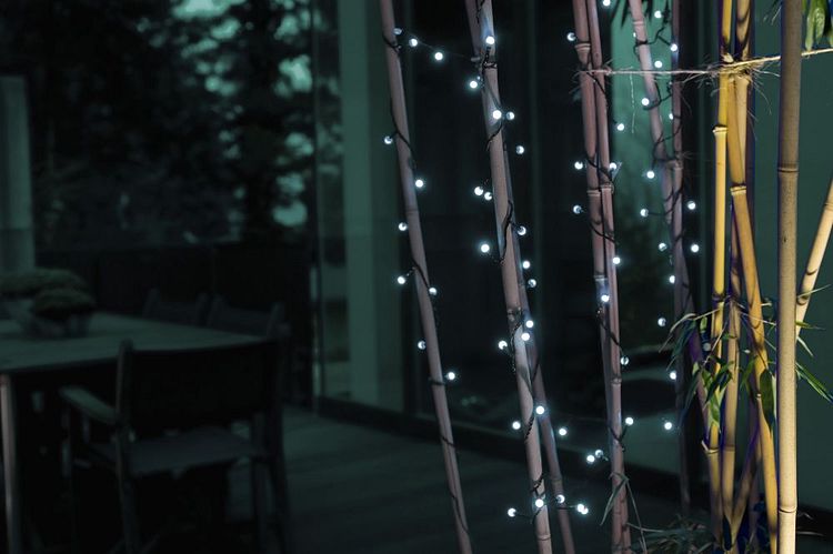 Konstsmide LED Lichterkette runde 80 kaltweiße Dioden