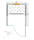 VITALhome Infrarotkabine Sunlight 90 inkl. 5-teiligem gratis Zubehörset