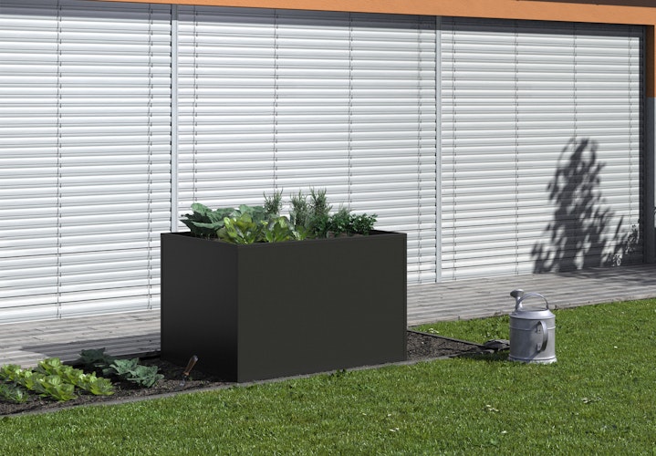 KGT Aluminium Hochbeet 130 - Profile anthrazit - B1,21 x T0,91 x H0,77 m - 700 l
