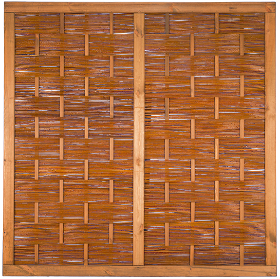 ÄTNA Weidengeflechtzaun 180 x 180 cm, braun gebeizte Weide