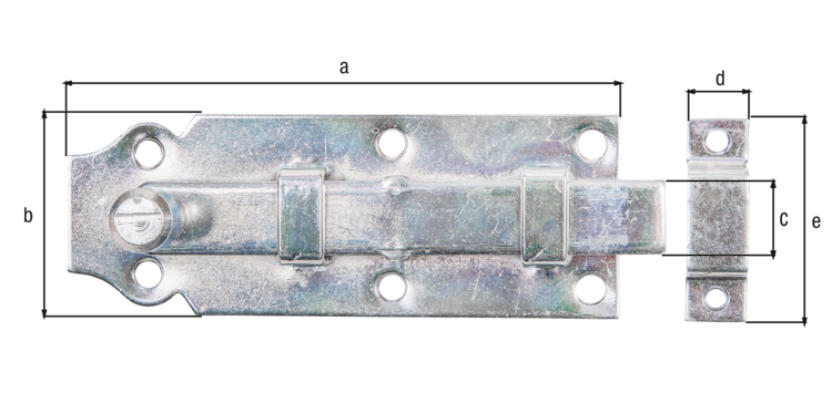 Alberts® Türriegel Knopfgriff 120 x 44 mm