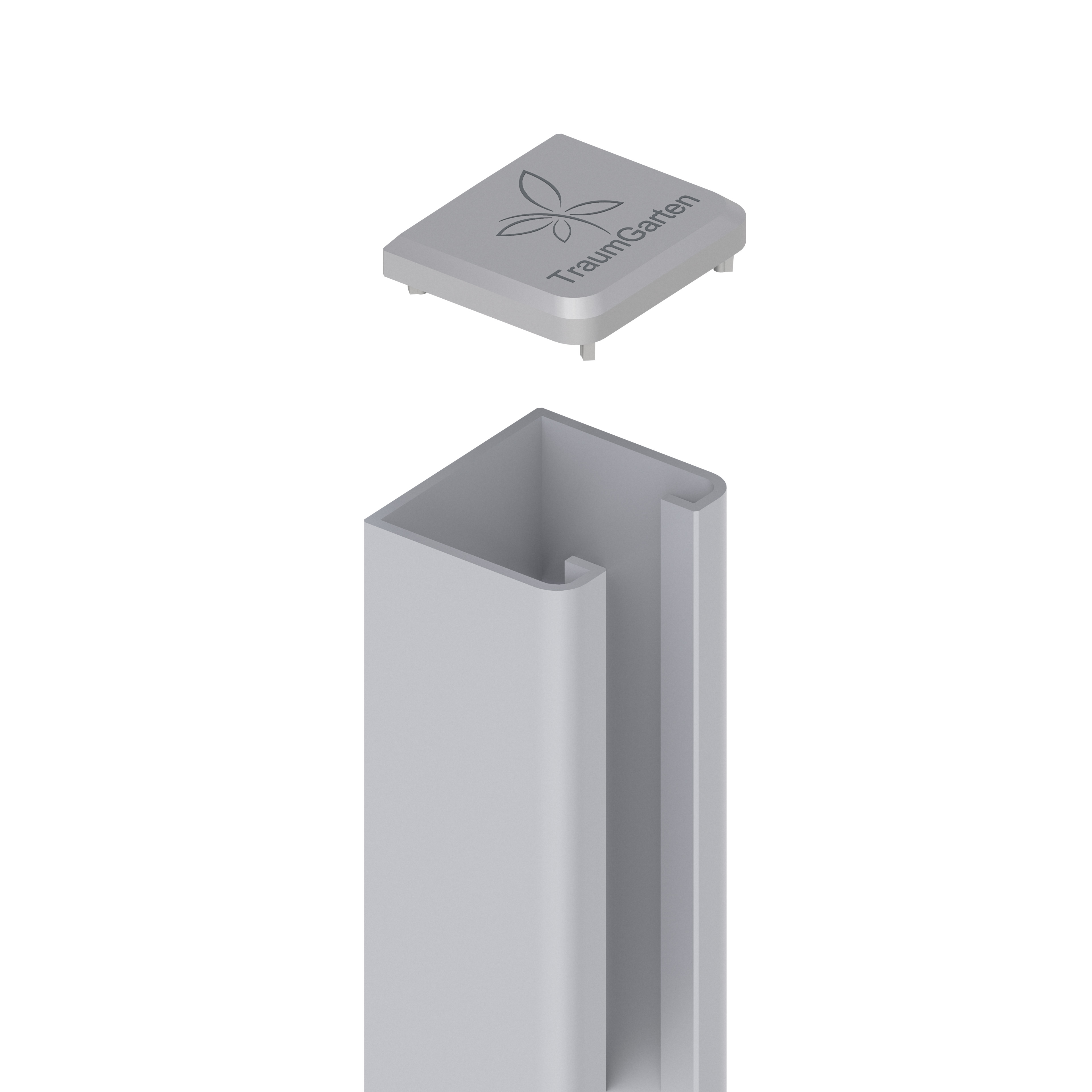 TraumGarten System U-Montageprofil-1920-silber