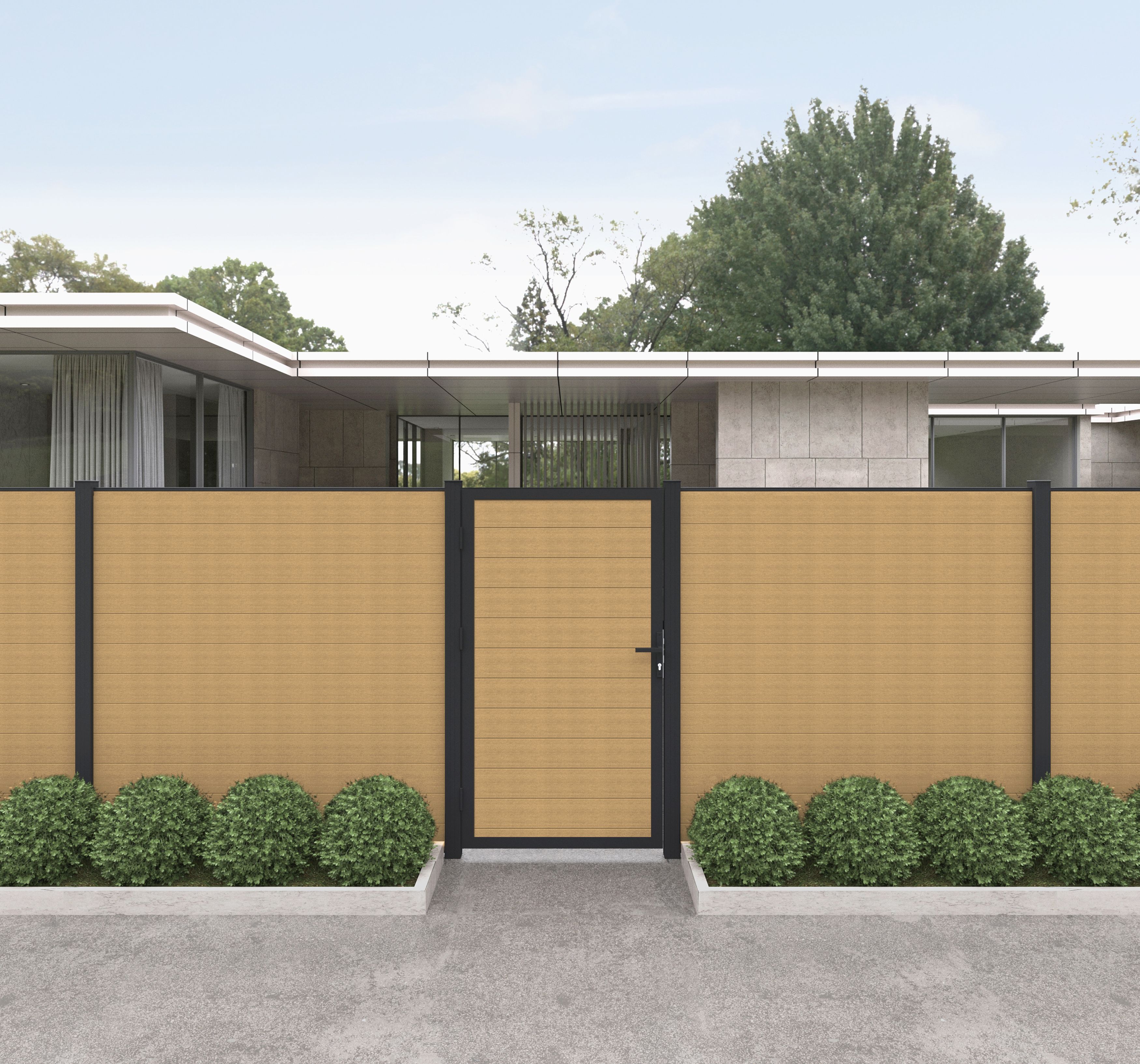 NewTechWood Portland Sichtschutzelement WPC 1760 x 1830 mm