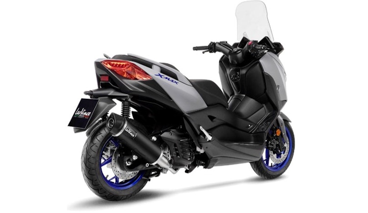 LeoVince Komplettanlage Edelstahl SBK NERO 1/1 für YAMAHA X-MAX 125/TECH MAX mit Katalysator