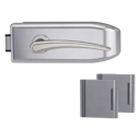 Vorschaubild Griffwerk CREATIVO 1.0 -Edelstahl matt Ganzglastürbeschlagset -3-teiliger Bandsatz -mit Griff MARISA -SG -UV