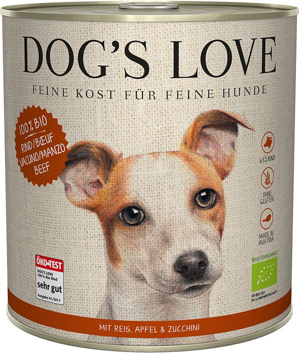Dog's Love Bio 800g Dose Hundenassfutter