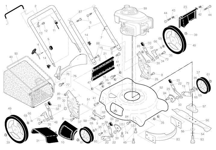 Husqvarna Rasenmäher gelegentliche Nutzung 96133001903 7021P