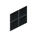 Vorschaubild Mollis Polsterpaneel Schwarz  30x15 cm