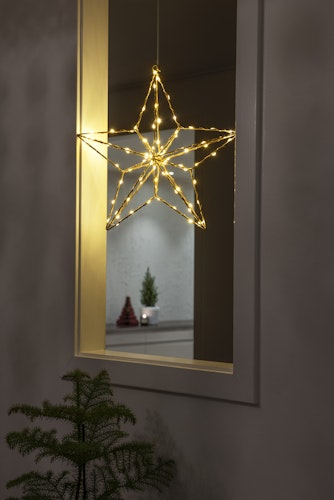 Konstsmide Weihnachtsbeleuchtung  Micro LED Goldstern Ø36cm