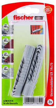 FISCHER Universaldübel UX 14x75 K (2 Stück)