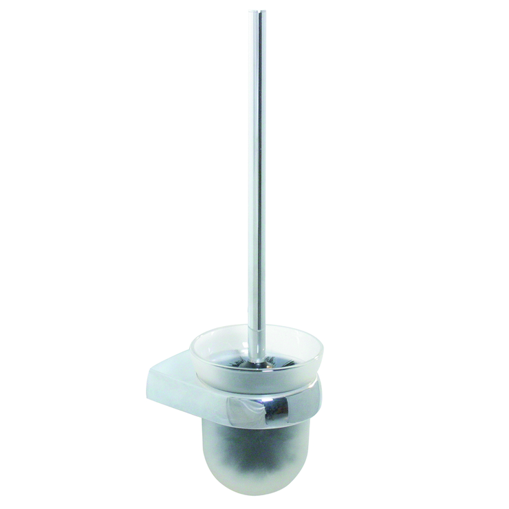 Bravat WC-Wandgarnitur Metasoft - Glas, chrom