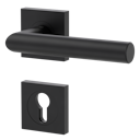 Vorschaubild Griffwerk LUCIA PROFESSIONAL PVD+ Schraubtechnik GK3 Rosetten eckig Profilzylinder Graphitschwarz PVD+