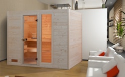 Weka Sauna Valida Gr. 4 mit Glastür - Massivholzsauna 38 mm
