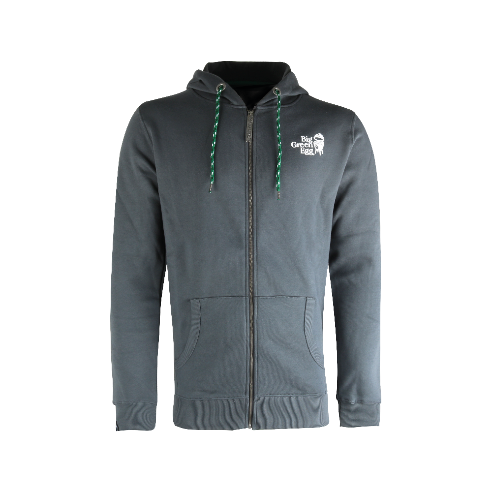 Big Green Egg Hoodie mit Reisverschluss - Dark Grey  XXL