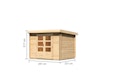 Karibu Woodfeeling Gartenhaus Bastrup 3 naturbelassen - 28 mm