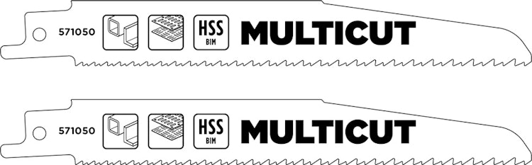 kwb Multicut BiM-Säbelsägeblätter für den universellen Einsatz, grob-fein, 2-tlg., 151 mm 571050