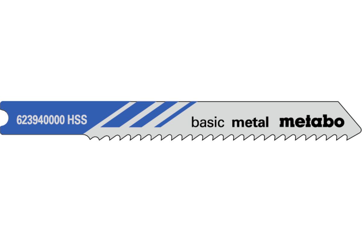 Metabo 5 U-Stichsägeblätter "basic metal" 52/ 2,0 mmHSSUniversalschaft