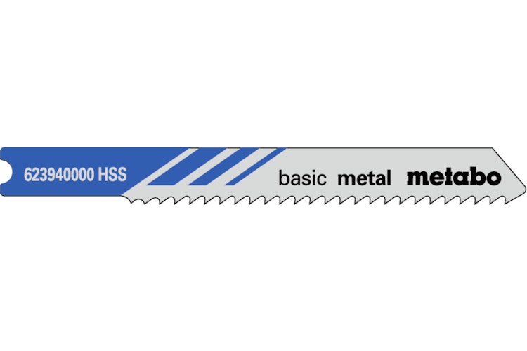Metabo 5 U-Stichsägeblätter "basic metal" 52/ 2,0 mmHSSUniversalschaft