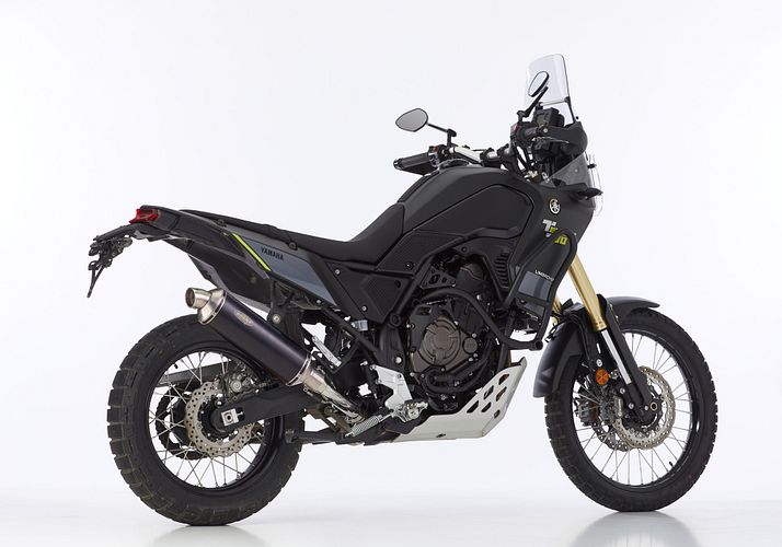 Shark Performance SLIP-ON Aluminium eloxiert/Endkappe Edelstahl gebürstet schwarz Trophy für YAMAHA Ténéré 700,Ténéré 700  EURO4 EURO5 EURO5+